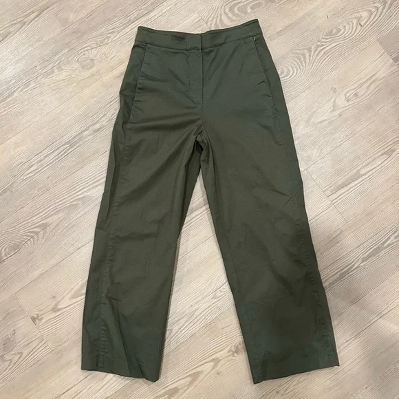 Aritzia The Group by Babaton Olive Green Walsh Wide Leg Pant size 6 women’s - Picture 2 of 11